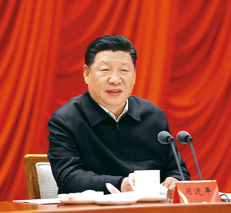 　　2019年1月21日，省部級主要領(lǐng)導(dǎo)干部堅(jiān)持底線思維著力防范化解重大風(fēng)險專題研討班在中央黨校開班。中共中央總書記、國家主席、中央軍委主席習(xí)近平在開班式上發(fā)表重要講話。 新華社記者 饒愛民/攝